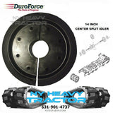ONE DUROFORCE CENTER SPLIT 14" IDLER WHEEL FOR ASV DX4530 RUBBER TRACK 0307-717