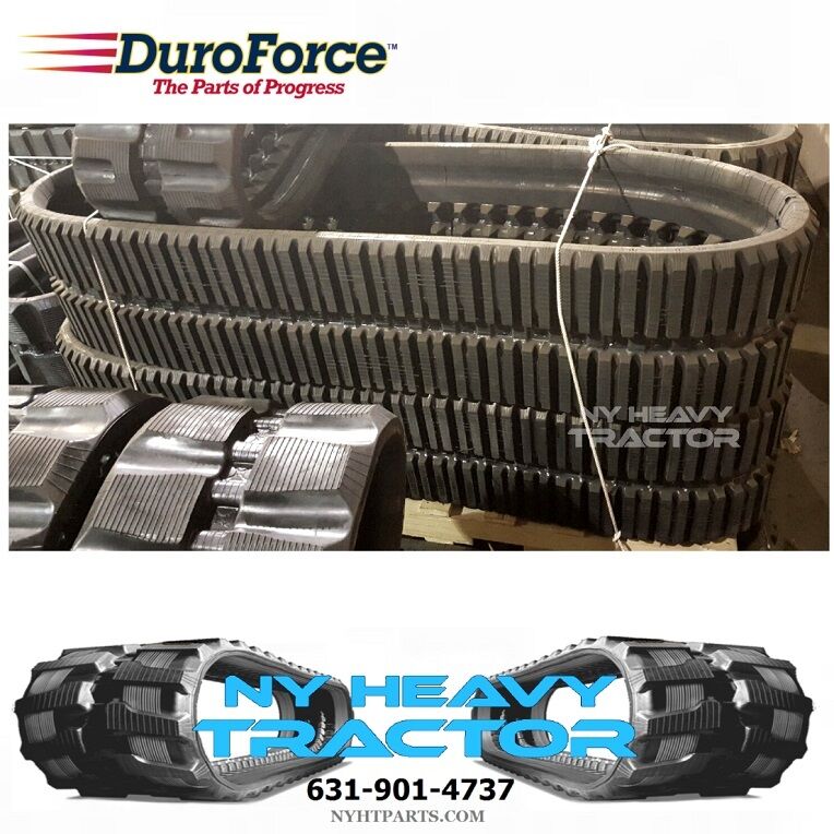 Set of 2 18 Heavy Duty Multi-Bar Pattern Rubber Track (457x101
