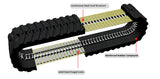 2 Rubber Tracks Fits Komatsu PC50MR-2 400X72.5X74