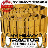 TWO JOHN DEERE 750B DOZER TRACK GROUPS 40 LINK CHAINS W 20" SINGLE BAR PADS