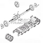 14" IDLER WHEEL KIT FRONT/REAR FITS CAT 267 CATERPILLAR 2 OUTER / 1 CENTER SPLIT