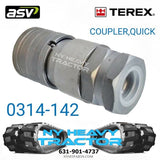 0314-142 COUPLER QUICK FEMALE FITS TEREX PT70 PT80 PT100 FITTING DISCONNECT
