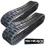 TWO NY HEAVY RUBBER TRACKS BOBCAT FITS T250 C-LUG TREAD 450X86X55 18"