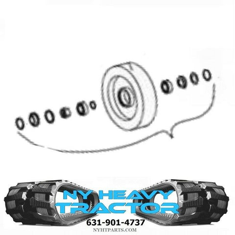 2010-525 WHEEL ASSY KIT END FITS TEREX PT30 FACTORY 2010525 IDLER 10"