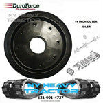 ONE DUROFORCE OUTER 14 INCH IDLER WHEEL FITS ASV 4810 RUBBER TRACK 0307-011