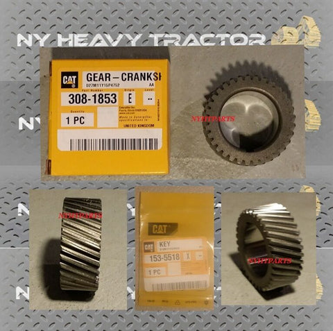 3081853 308-1853 GEAR CRANKSHAFT W/ KEY CAT CATERPILLAR 216B 247B 257B 242B