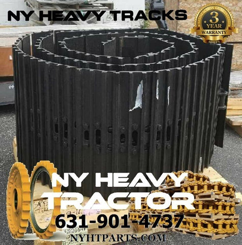TRACK GROUPS 43 LINK CHAINS W/ 24" TRIPLE BAR PADS X2 FITS CAT 312B CATERPILLAR