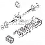 14" IDLER WHEEL KIT FRONT AXLE ONLY FITS ASV HD4500 0307-011 2 OUTER 1 CENTER