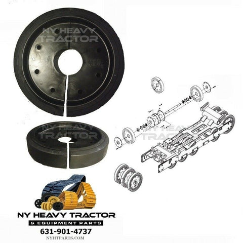 FACTORY 14" CENTER SPLIT IDLER WHEEL ASV 2800 2810 HD4500 HD4520 0307-717