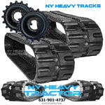 TWO NY HEAVY RUBBER TRACKS & SPROCKETS FITS BOBCAT T870 C-LUG TREAD 450X86X58