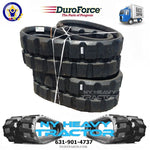 TWO DUROFORCE RUBBER TRACKS FOR CASE TR320 450X86X55 17.7" STAGGARD BLOCK