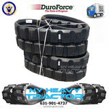 TWO DUROFORCE RUBBER TRACKS FOR CASE TR320 450X86X55 17.7" STAGGARD BLOCK