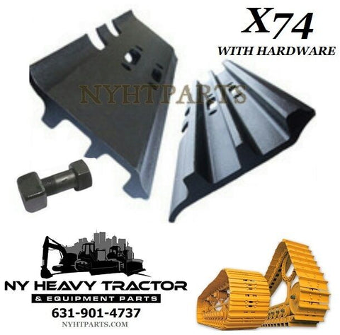 JOHN DEERE 450D TRACK SHOE 14" TRIPLE GROUSER X74 WITH HARDWARE SHOE PAD