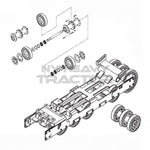 10" BOGIE WHEEL KIT CAT FITS 287B CATERPILLAR 2387728 2387729 2 OUTER & 1 CENTER