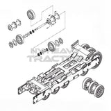10" BOGIE WHEEL KIT CAT FITS 287B CATERPILLAR 2387728 2387729 2 OUTER & 1 CENTER