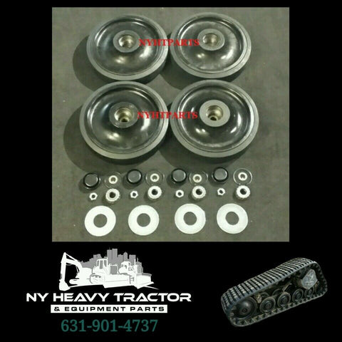 2238396 223-8396 FRONT Idler Wheel Kit 14" X4 Caterpillar 247 257 247B 257B CAT