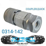 0314-142 COUPLER QUICK FEMALE FITS ASV RC100 RC85 RCV SR70 FITTING DISCONNECT