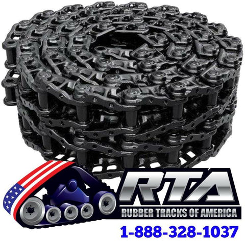Two 52 Link Greased Track Chains - Fits CAT 345B Excavator Free Shipping